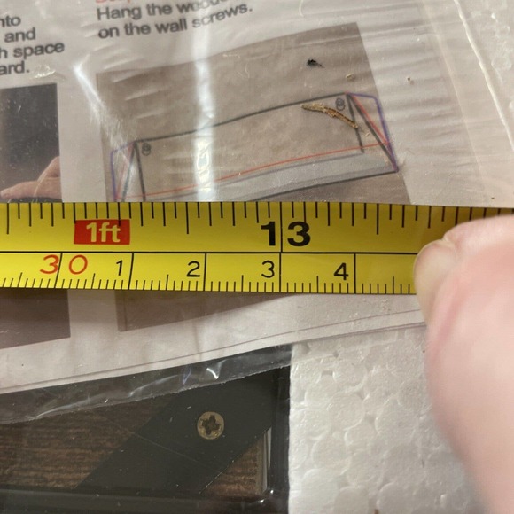 Floating Shelves Set Of 2 13” And 16” Long Pre-assembled Wood And Black Metal - Picture 6 of 9